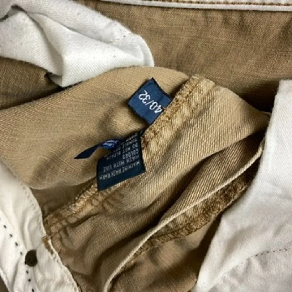 Polo by Ralph Lauren Tan Denim Jeans Straight Leg Mens 40x32 Khaki - Picture 6 of 8
